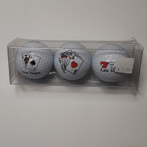 New Vintage Las Vegas Lucky 7 Cards Golf Ball set - Picture 4 of 4